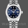 Replique Rolex Datejust 31mm Femmes-178344-Cadran bleu à diamants-Bracelet jubilé Bleu