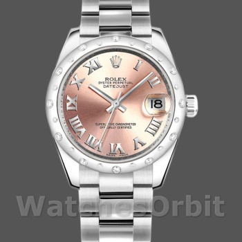 Replique Femmes Rolex Datejust 31mm Femmes-178344-Pink Roman Dial Pink