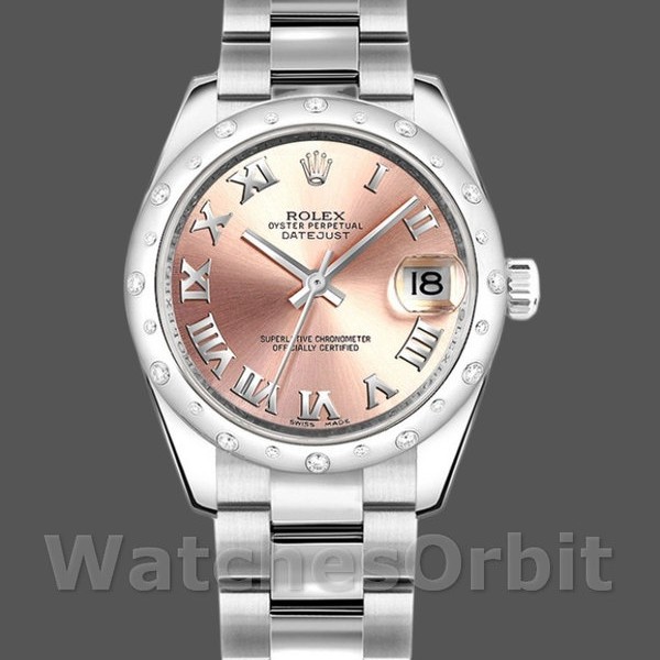 Replique Femmes Rolex Datejust 31mm Femmes-178344-Pink Roman Dial Pink
