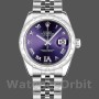 Replique Rolex Datejust 31mm Femmes-178344-Cadran violet-VI Diamants Violet