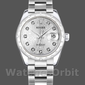 Replique Rolex Datejust 31mm Femme-178344-Silver Jubilee Diamond Dial Argent