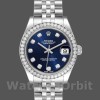 Replique Rolex Datejust 31mm Femmes-178384-Cadran bleu-Colonne diamant Bleu