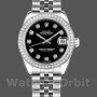 Replique Rolex Datejust 31mm Femmes-178384-Cadran diamant noir-lunette diamant noir<br />