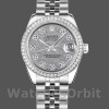Replique Rolex Datejust-178384, 31mm, cadran gris météorite, lunette diamant, Lady Meteorite Grey pour femme