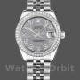 Replique Rolex Datejust-178384, 31mm, cadran gris météorite, lunette diamant, Lady Meteorite Grey pour femme