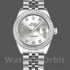 Replique Rolex Datejust-178384, 31mm, cadran argenté diamants, lunette diamants, Lady Silver pour femme