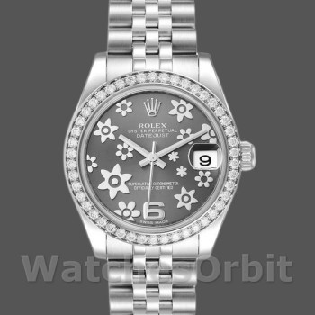 Replique Rolex Datejust 31mm Femmes-178384-Cadran diamant floral-acier inoxydable Floral<br />
