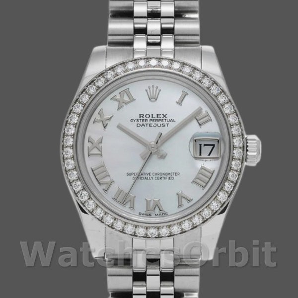 Replique Rolex Datejust 31mm Femmes-178384-Cadran nacre blanc MOP