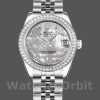 Replique Rolex Datejust 31mm Femmes-178384-Cadran nacre blanche-Diamants MOP