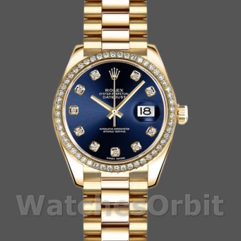 Replique Rolex Datejust 26mm Femme-179138-Blue Cadran Diamant Bleu
