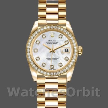 Replique Femmes Rolex Datejust 26mm Femmes-179138-Mother-of-Pearl Diamond Dial MOP