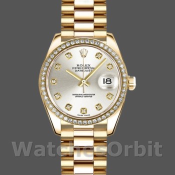 Replique Rolex Datejust-179138 pour femme, 26 mm, cadran argenté avec diamants, Lady Silver