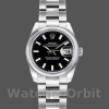 Replique Femmes Rolex Datejust 26mm Femmes-179160-Noir Cadran Index-Noir Lunette bombée Noir