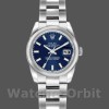 Replique Rolex Datejust 26mm Femmes-179160-Cadran index bleu-lunette bombée Bleu
