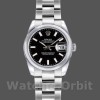 Replique Femmes Rolex Datejust 26mm Femmes-179160-Noir Cadran Index-Noir Lunette bombée Noir