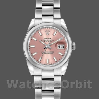 Replique Femmes Rolex Datejust 26mm Femmes-179160-Pink Index Dial-Domed Bezel Pink