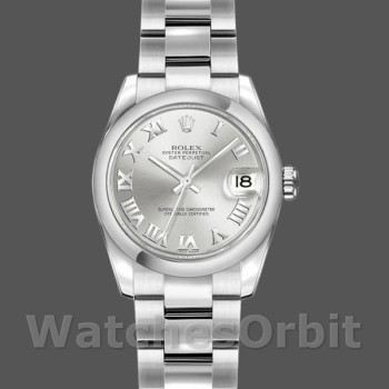 Replique Rolex Datejust 26mm Femme-179160-Argent Cadran romain-Bracelet d'huître Argent