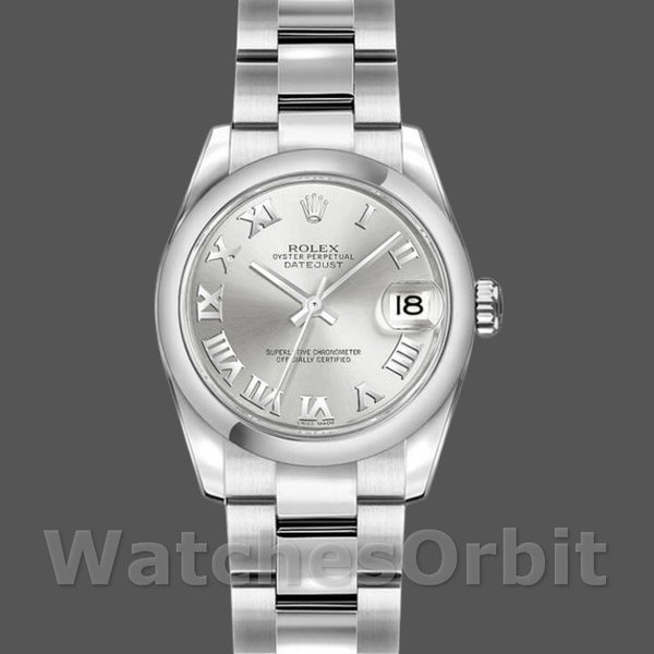 Replique Rolex Datejust 26mm Femme-179160-Argent Cadran romain-Bracelet d'huître Argent