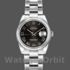 Replique Rolex Datejust 26mm Femme-179160-Cadran romain noir-Sunbeam-Bracelet d'huître Noir