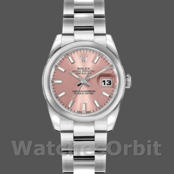 Replique Femmes Rolex Datejust 26mm Femmes-179160-Pink Index Dial-Domed Bezel Pink