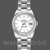 Replique Femmes Rolex Datejust 26mm Femmes-179160-Cadran indexé blanc-lunette bombée blanc