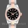 Replique Rolex Datejust 26mm Femme-179161-Cadran indexé noir-acier inoxydable et or Everose Luxe