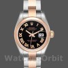 Replique Rolex Datejust 26mm Femme-179161-Cadran romain noir-acier inoxydable et or Everose noir