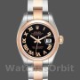 Replique Rolex Datejust 26mm Femme-179161-Cadran romain noir-acier inoxydable et or Everose noir
