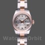 Replique Rolex Datejust 26mm Femme-179161-Cadran argenté à cercle concentrique-acier inoxydable et or Everose Argent