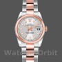 Replique Rolex Datejust 26mm Femme-179161-Cadran indexé argenté-acier inoxydable et or Everose Argent
