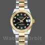 Replique Rolex Datejust-179163, 26mm, cadran diamant noir, lunette bombée, Lady Black pour femme