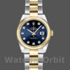 Replique Rolex Datejust-179163, 26mm, cadran bleu diamant, lunette bombée, Lady Blue, pour femme