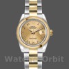 Replique Rolex Datejust 26mm Femme-179163-Champagne Cadran romain-Lune bombée Champagne