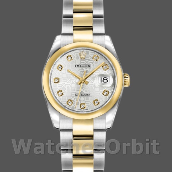 Replique Rolex Datejust-179163 pour femme, 26mm, cadran Silver Jubilee, lunette bombée, Lady Silver