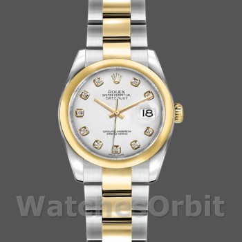 Replique Rolex Datejust 26mm Femmes-179163-Cadran diamant blanc-Delzel blanc