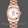 Replique Rolex Datejust-179165 pour femme, 26 mm, or Everose, cadran indexé blanc, Lady White