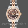 Replique Rolex Datejust-179171 pour femme, 26mm, cadran nacre noir, lunette cannelée, Lady MOP