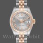 Replique Rolex Datejust-179171 pour femme, 26 mm, cadran gris à chiffres romains, lunette cannelée, Lady Grey