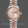 Replique Rolex Datejust-179171 pour femme, 26 mm, cadran rose à chiffres romains, lunette cannelée, Lady Pink