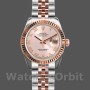 Replique Rolex Datejust-179171 pour femme, 26 mm, cadran rose à chiffres romains, lunette cannelée, Lady Pink