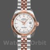 Replique Rolex Datejust-179171 pour femme, 26mm, cadran blanc, lunette cannelée, Lady White