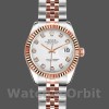 Replique Rolex Datejust-179171, 26mm, cadran diamant blanc, lunette cannelée, Lady White pour femme