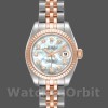 Replique Rolex Datejust-179171, 26mm, cadran diamant MOP blanc, lunette cannelée, Lady MOP pour femme