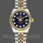 Replique Rolex Datejust-179173, 26mm, cadran bleu diamant, lunette cannelée, Lady Blue, pour femme