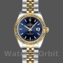 Replique Rolex Datejust-179173 pour femme, 26mm, cadran index bleu, lunette cannelée, Lady Blue