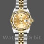 Replique Rolex Datejust-179173, 26mm, cadran index champagne, lunette cannelée, Lady Champagne pour femme