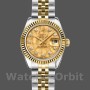 Replique Rolex Datejust-179173, 26mm, cadran champagne cristal, lunette cannelée, Lady Champagne pour femme