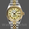 Replique Rolex Datejust-179173, 26mm, cadran nacre décorée champagne, Lady MOP pour femme