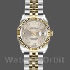 Replique Rolex Datejust-179173, 26mm, cadran diamant Sunbeam ivoire, lunette cannelée, Lady Ivory pour femme