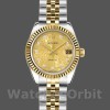 Replique Rolex Datejust-179173, 26mm, Jubilee Champagne Cadran diamant, lunette cannelée, Lady Champagne pour femme